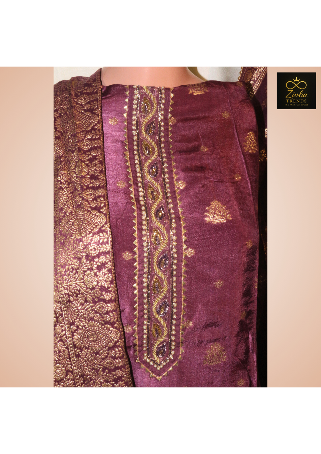 Wine Banarasi Silk Suit – Premium Festive Collection