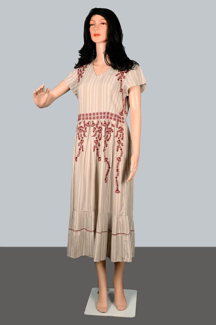 कॉटन अनारकली मिनी गाउन